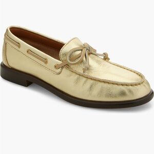 Rag & Bone Gold Leather Loafers